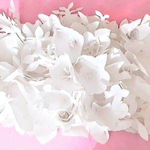 Handmade paper flower wreath